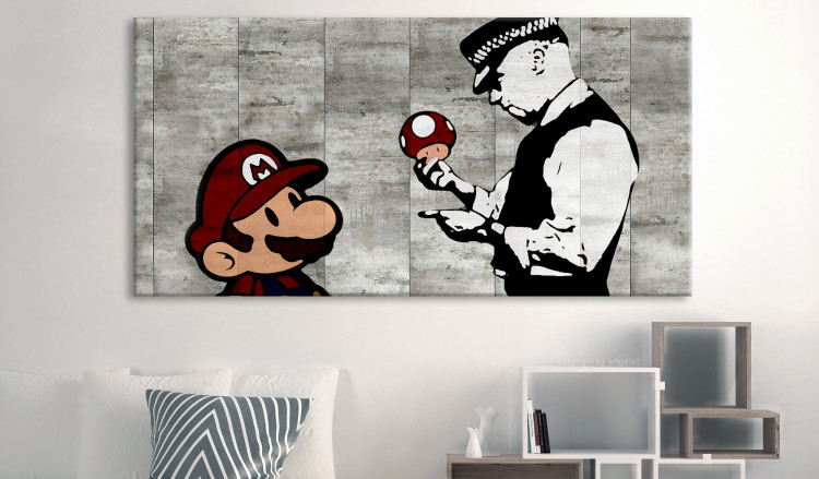 Large canvas print Banksy: Mario Bros II [Large Format] 137535 additionalImage 5
