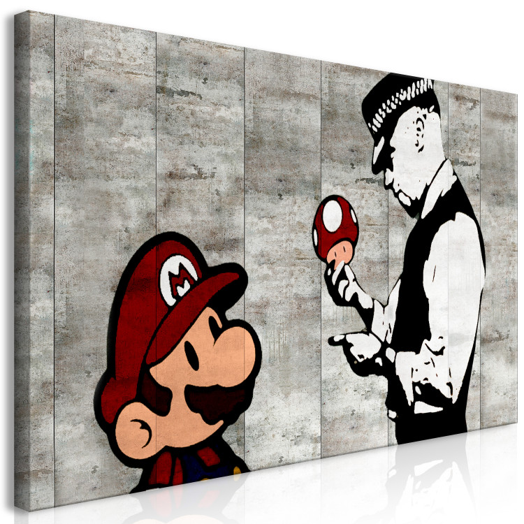 Large canvas print Banksy: Mario Bros II [Large Format] 137535 additionalImage 2