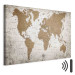Canvas Cartographic World (1-piece) Wide - world map in beige 138635 additionalThumb 8