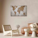 Canvas Cartographic World (1-piece) Wide - world map in beige 138635 additionalThumb 9