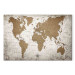Canvas Cartographic World (1-piece) Wide - world map in beige 138635 additionalThumb 7