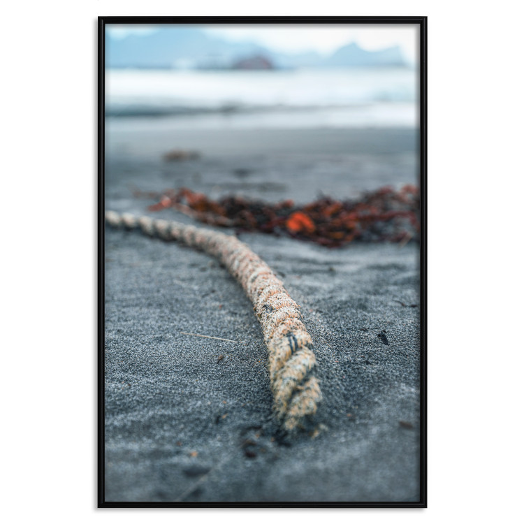 Poster Cruise Memory - majestic landscape of a dark beach with laid ropes 138735 additionalImage 11