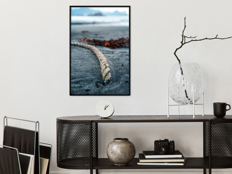 Poster Cruise Memory - majestic landscape of a dark beach with laid ropes 138735 additionalImage 4