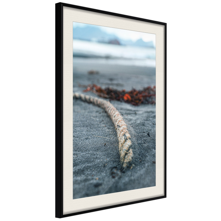 Poster Cruise Memory - majestic landscape of a dark beach with laid ropes 138735 additionalImage 18