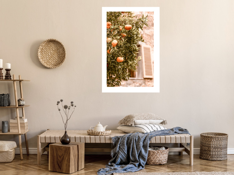 Wall Poster Urban Greenery - Citrus Tree Against the Background of an Old Building 145235 additionalImage 15