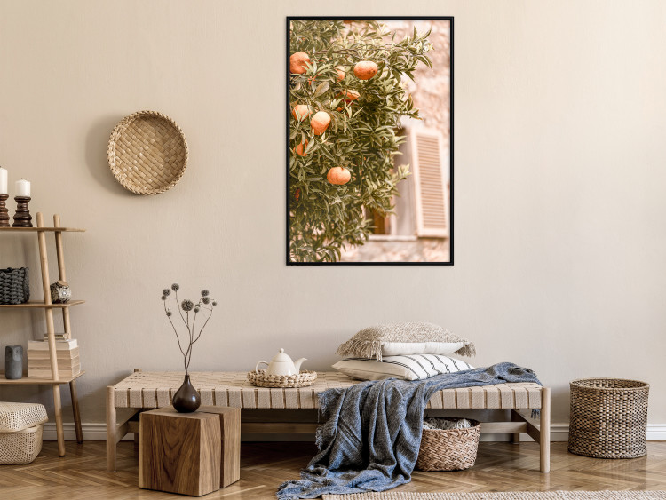 Wall Poster Urban Greenery - Citrus Tree Against the Background of an Old Building 145235 additionalImage 12