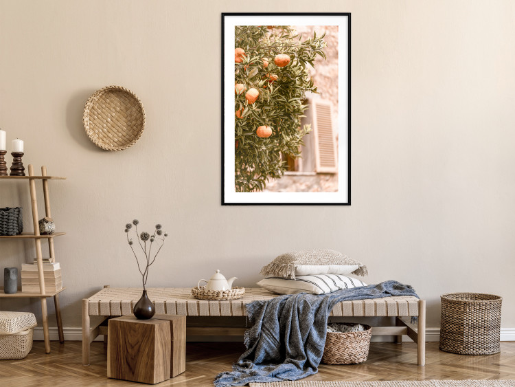 Wall Poster Urban Greenery - Citrus Tree Against the Background of an Old Building 145235 additionalImage 16