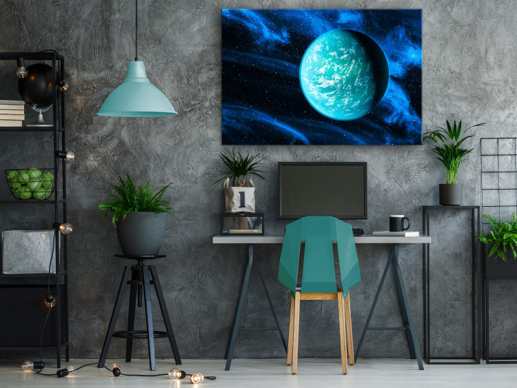 Canvas Print Blue Planet - Dark Space Graphics 146335 additionalImage 3