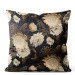 Decorative Velor Pillow Bouquet of the night - an elegant floral composition in shades of gold 147135