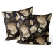 Decorative Velor Pillow Bouquet of the night - an elegant floral composition in shades of gold 147135 additionalThumb 3