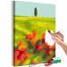 Paint by Number Kit Green Fields - Summer Landscape with Poppies, Barley and Cypress Trees in the Meadow 147335 additionalThumb 6