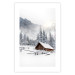 Poster Winter Morning - Sunrise Landscape Over the Mountains, a Cottage and a Forest 148435 additionalThumb 16