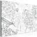 Canvas Print Black and White Sketch (1-piece) - flowers in shades of gray 149635 additionalThumb 2