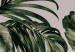 Canvas Tropical Nature - Dark Green Large Leaves on a Gray Background 149735 additionalThumb 5