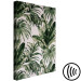 Canvas Tropical Nature - Dark Green Large Leaves on a Gray Background 149735 additionalThumb 6