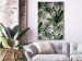 Canvas Tropical Nature - Dark Green Large Leaves on a Gray Background 149735 additionalThumb 3