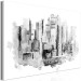 Canvas Print Monochrome Architecture - Cityscape Painted With Watercolor 149835 additionalThumb 2