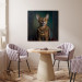 Canvas Print AI Abyssinian Cat - Animal Fantasy Portrait With Golden Necklace - Square 150135 additionalThumb 3