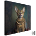 Canvas Print AI Abyssinian Cat - Animal Fantasy Portrait With Golden Necklace - Square 150135 additionalThumb 8