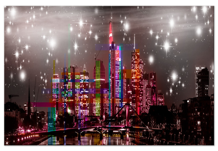 Large canvas print Skyscrapers in Fuchsia [Large Format] 150735