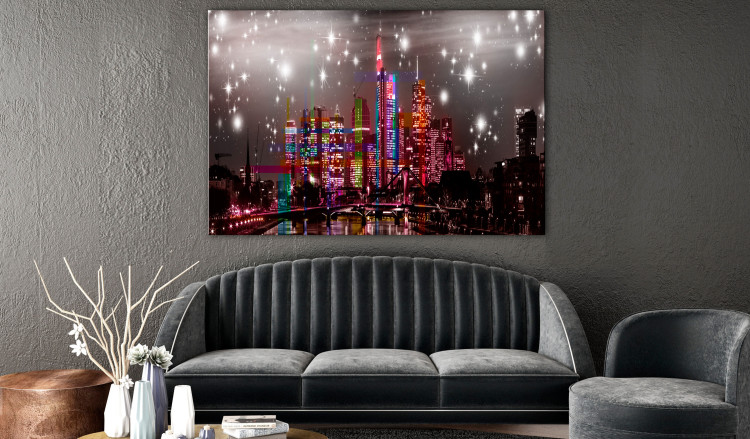 Large canvas print Skyscrapers in Fuchsia [Large Format] 150735 additionalImage 5
