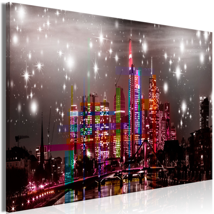 Large canvas print Skyscrapers in Fuchsia [Large Format] 150735 additionalImage 2