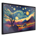 Poster Impressionistic Landscape - Mountains and Fields Under a Sky Full of Stars 151135 additionalThumb 6