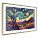 Poster Impressionistic Landscape - Mountains and Fields Under a Sky Full of Stars 151135 additionalThumb 7