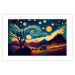Poster Impressionistic Landscape - Mountains and Fields Under a Sky Full of Stars 151135 additionalThumb 23