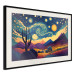 Poster Impressionistic Landscape - Mountains and Fields Under a Sky Full of Stars 151135 additionalThumb 10
