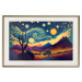 Poster Impressionistic Landscape - Mountains and Fields Under a Sky Full of Stars 151135 additionalThumb 25