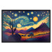Poster Impressionistic Landscape - Mountains and Fields Under a Sky Full of Stars 151135 additionalThumb 22