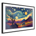 Poster Impressionistic Landscape - Mountains and Fields Under a Sky Full of Stars 151135 additionalThumb 5