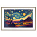 Poster Impressionistic Landscape - Mountains and Fields Under a Sky Full of Stars 151135 additionalThumb 24