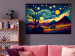 Poster Impressionistic Landscape - Mountains and Fields Under a Sky Full of Stars 151135 additionalThumb 13