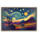 Poster Impressionistic Landscape - Mountains and Fields Under a Sky Full of Stars 151135 additionalThumb 21
