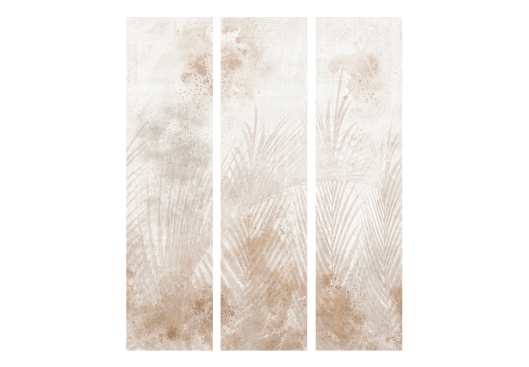 Room Divider Screen Sandy Relaxation - Delicate Beige Palm Leaves [Room Dividers] 151735 additionalImage 3