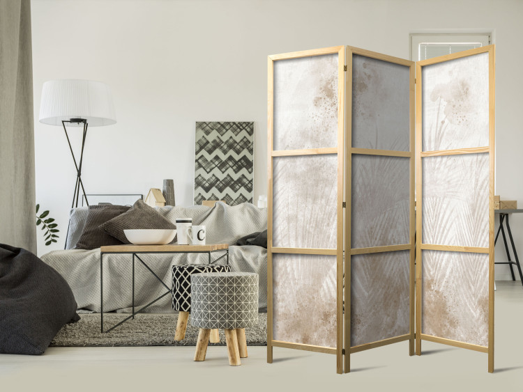 Room Divider Screen Sandy Relaxation - Delicate Beige Palm Leaves [Room Dividers] 151735 additionalImage 8