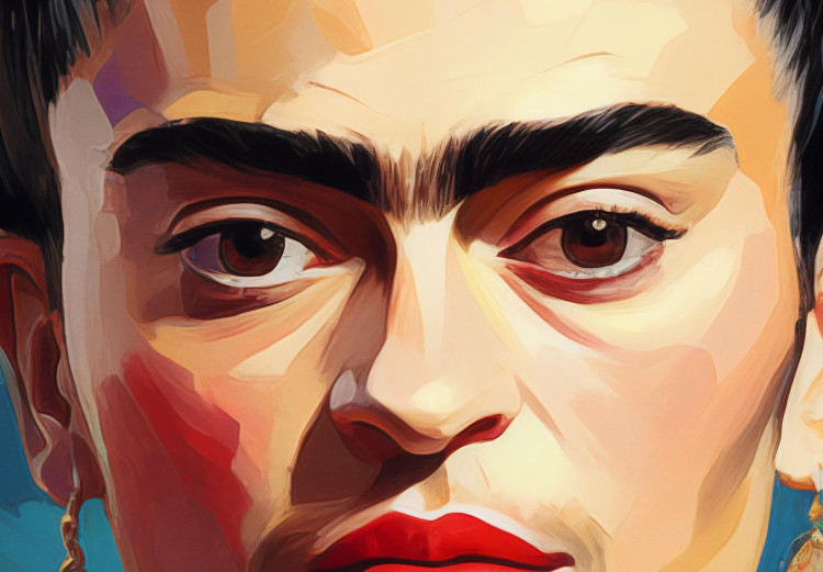 Large canvas print Frida Kahlo - Colorful Portrait With Visible Brushstrokes [Large Format] 152235 additionalImage 3
