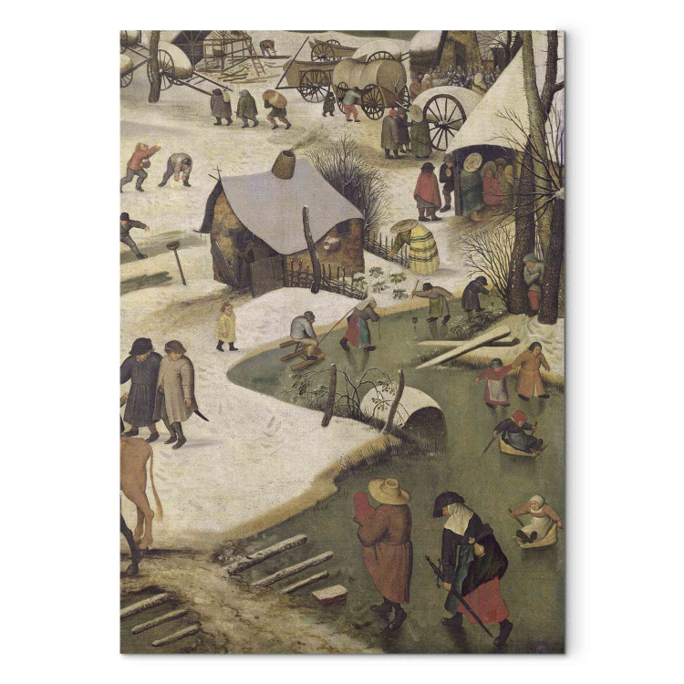 Art Reproduction The Census at Bethlehem, detail of children playing on the frozen river 154435