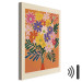 Canvas Art Print Bouquet of Flowers - Minimalist Composition on an Orange Background 159935 additionalThumb 8