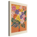 Canvas Art Print Bouquet of Flowers - Minimalist Composition on an Orange Background 159935 additionalThumb 2