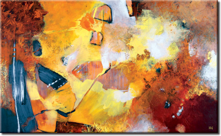 Canvas Print Artistic Moment (1-piece) - Abstraction with colourful splatters 48335