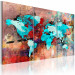 Canvas Print Turquoise continents - triptych 55435 additionalThumb 2