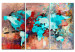Canvas Print Turquoise continents - triptych 55435