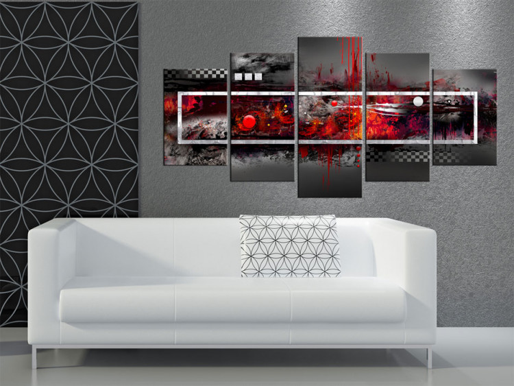 Canvas Print A grey vision with red accents 56035 additionalImage 3
