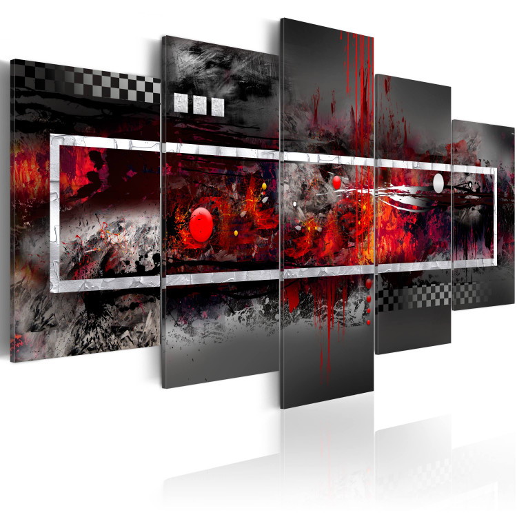 Canvas Print A grey vision with red accents 56035 additionalImage 2