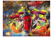 Wall Mural Graffiti Monster - Street Art with Spray Can in the Center and Colourful Background 60535 additionalThumb 1