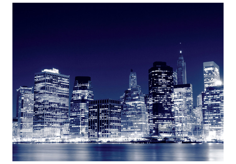 Photo Wallpaper Manhattan skyline at night, New York City 61635 additionalImage 1