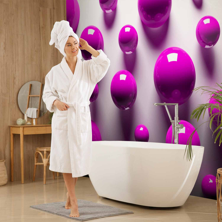 Photo Wallpaper Purple balls - futuristic motif creating the illusion of space 91935 additionalImage 8